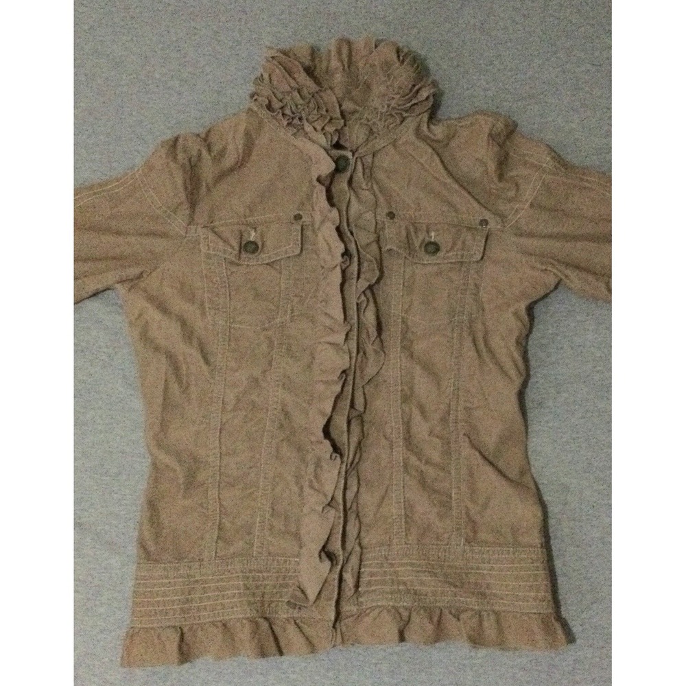 22 Twill twenty two Jacket Anthropologie tan women sz L
